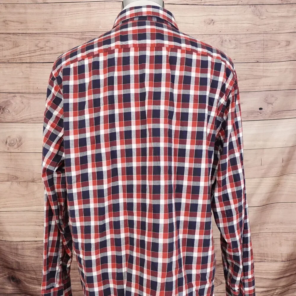 BANANA REPUBLIC LIGHTWEIGHT FLANNEL CHECK BUTTON DOWN SHIRT MENS SIZE‎ XL